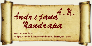 Andrijana Mandrapa vizit kartica